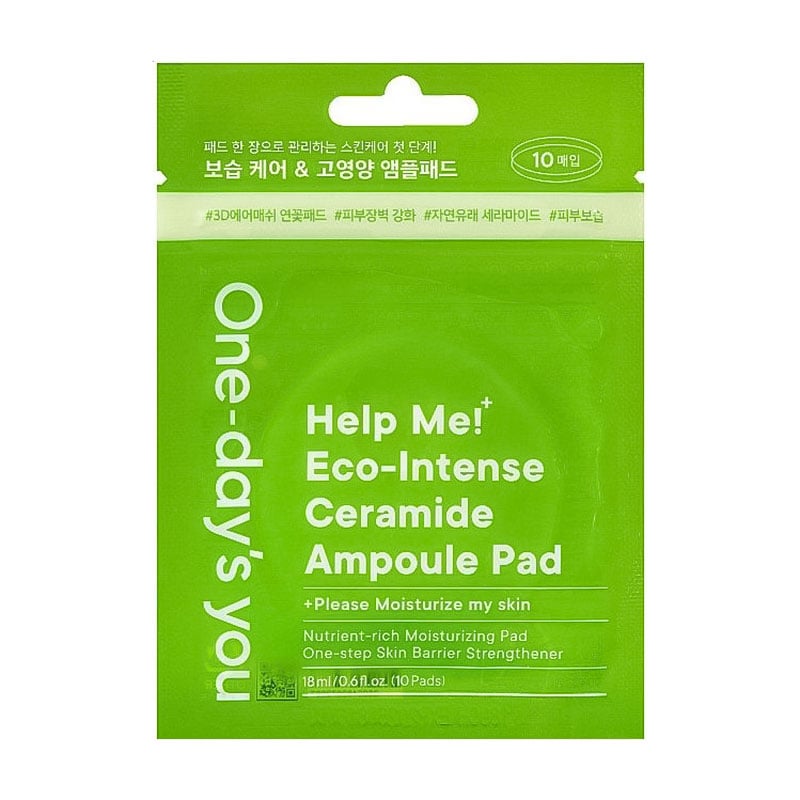 Пілінг-пади для обличчя One-day's You Help Me! Eco-Intense Ceramide Ampoule Pad, 10 шт